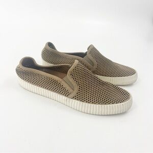✅ Frye Camille Women’s Size 8.5 M Slip On Perforated Ash Leather Shoes Sneakers